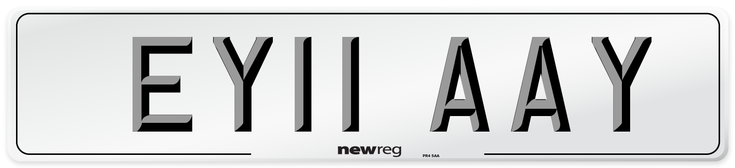 EY11 AAY Number Plate from New Reg